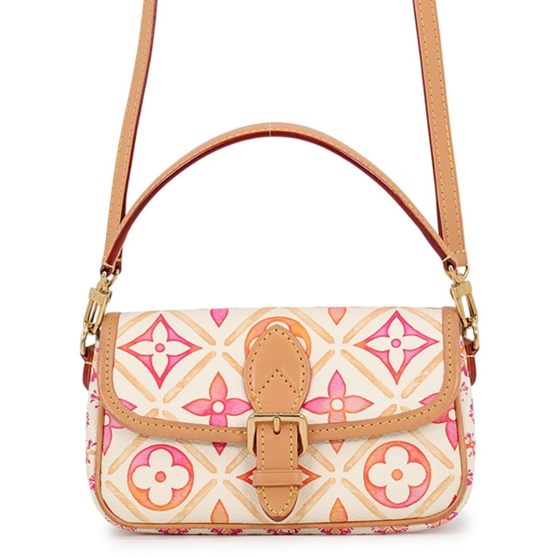 Louis Vuitton handbag Monogram Tile By the Pool Nano Diane M83621 LOUIS VUITTON 2-way White for: --- Catalog ---Category: SizeSize (HxWxD): 12cm x 19cm x 6cm / 4.72'' x 7.48'' x 2.36''Category: DesignType: HandbagColor: Monogram, WhiteGender: WomenMaterial: Monogram Category: GeneralMPN: