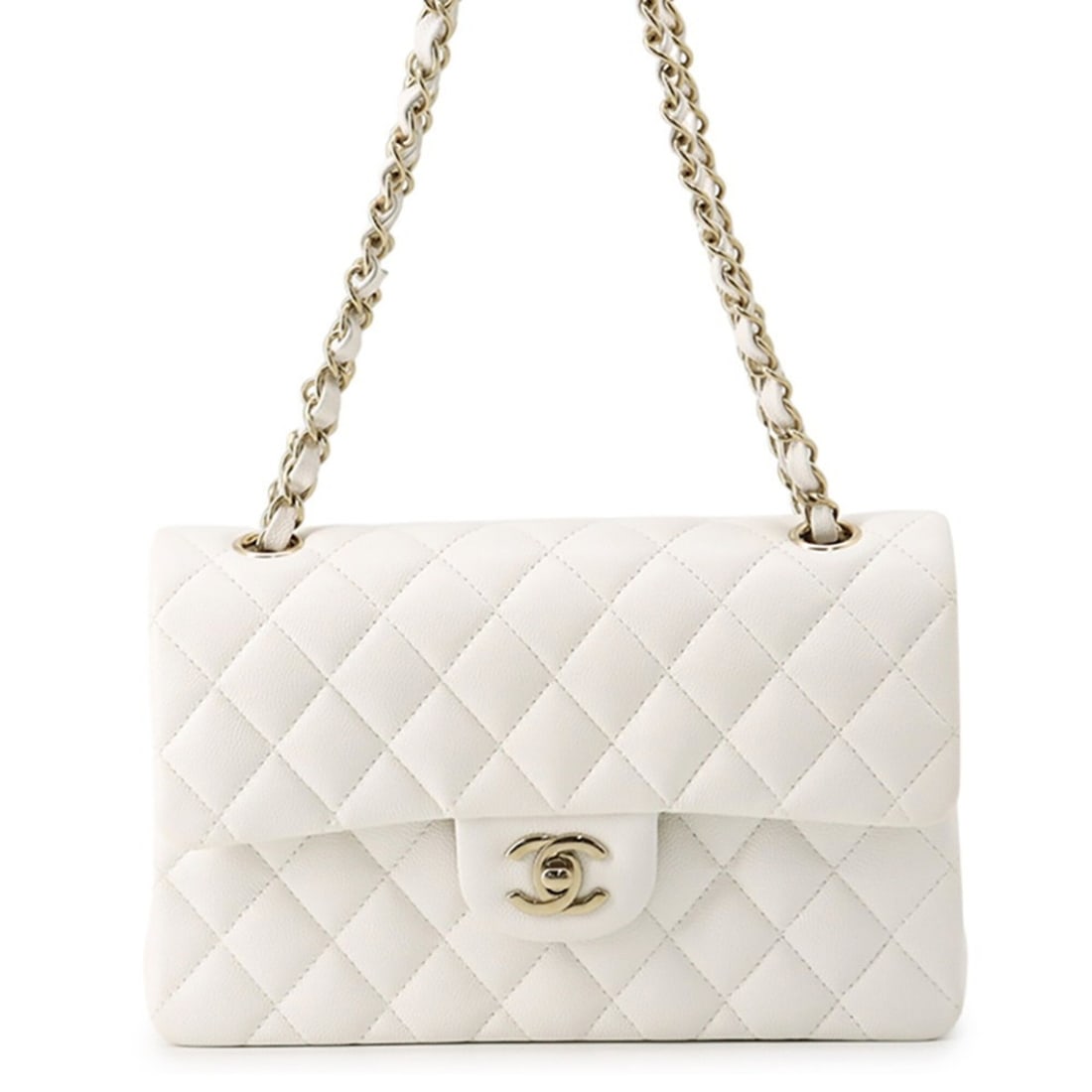 Chanel Chain Shoulder Bag Matelassé 23 Coco Mark Double A01113 CHANEL Handbag White Women's: --- Catalog ---Category: SizeSize (HxWxD): 14.5cm x 23cm x 7cm / 5.7'' x 9.05'' x 2.75''Category: DesignType: Handbag, Shoulder bagColor: WhiteGender: WomenMaterial: Grained Calfskin Category: