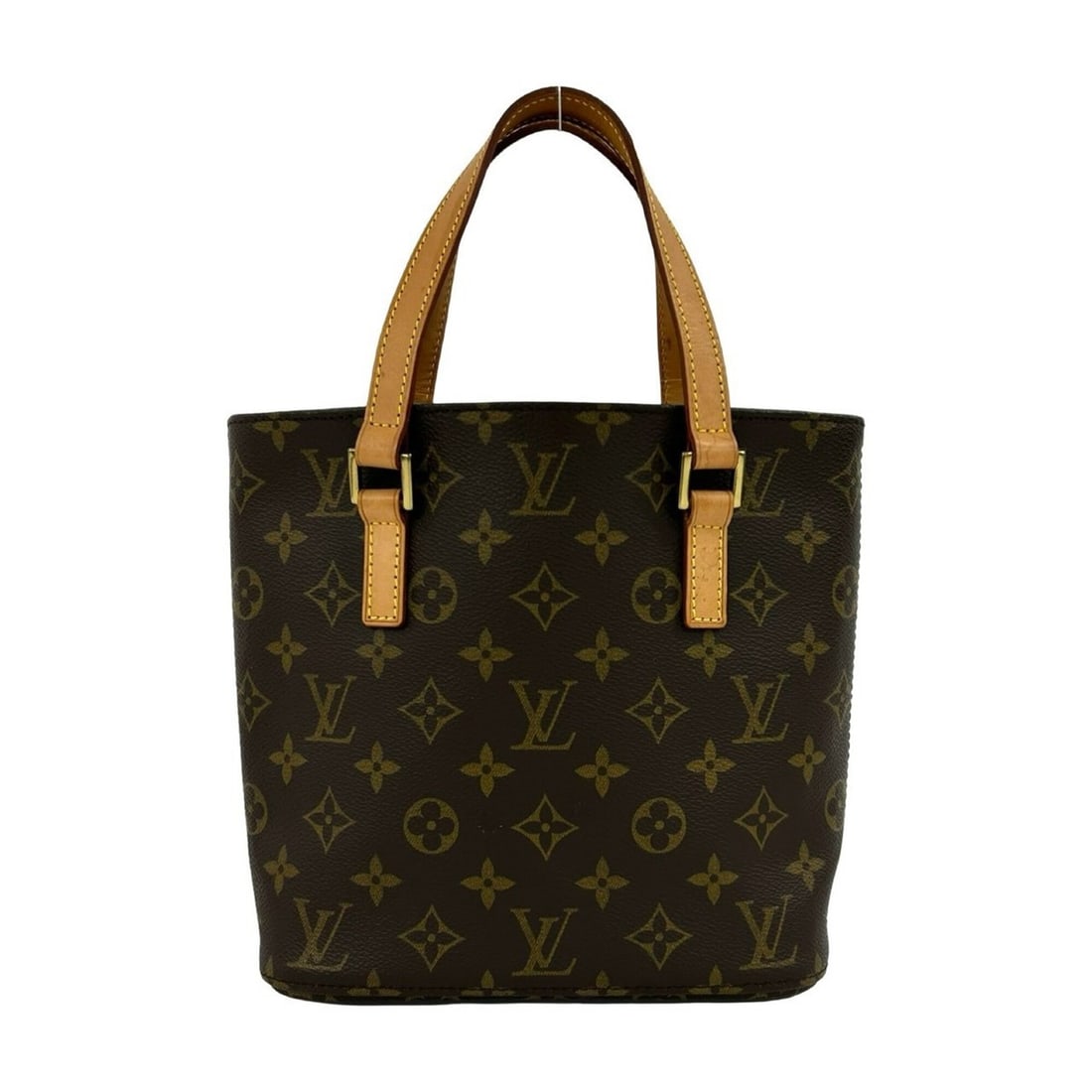 LOUIS VUITTON Louis Vuitton Vavin PM Monogram Leather Genuine Handbag Mini Tote Bag Brown 04727