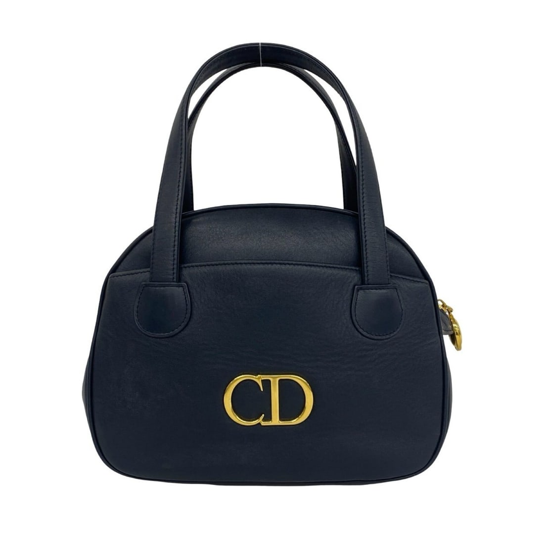 Christian Dior Vintage CD Logo Hardware Leather Handbag Mini Tote Bag Navy B72-4: --- Catalog ---Category: SizeSize (HxWxD): 19.5cm x 25cm x 12.5cm / 7.67'' x 9.84'' x 4.92''Category: DesignType: Handbag, Tote bagColor: NavyGender: WomenMaterial: Leather Category: GeneralBrand: Chr