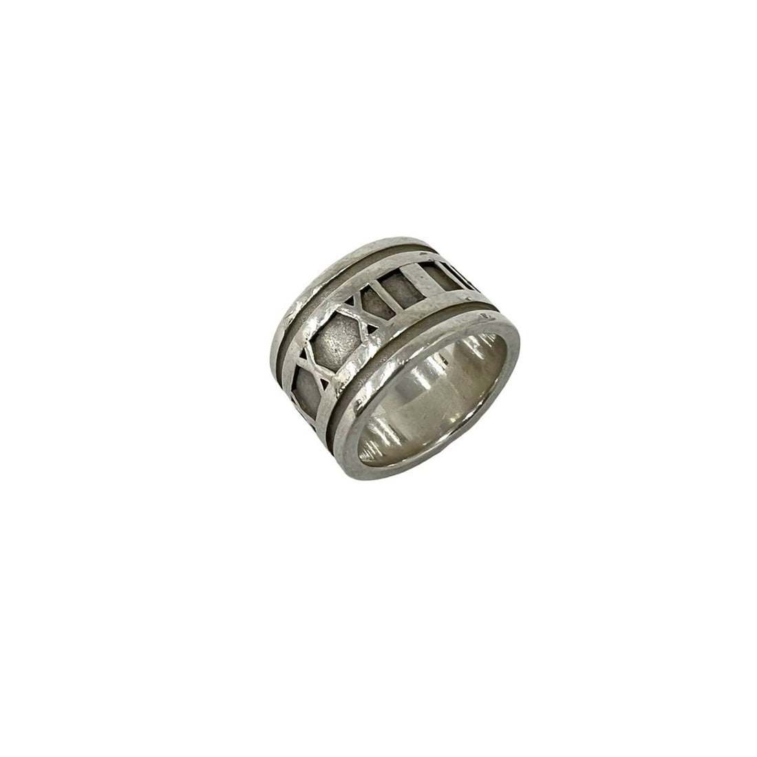 TIFFANY&Co. Tiffany Vintage Atlas Wide Ring, Sterling Silver 925, Accessory, 75089: --- Catalog ---Category: SizeJP Size: 9US Size: 5Category: DesignType: Band ringColor: SilverGender: WomenMaterial: Silver 925Category: GeneralBrand: Tiffany--- Item List ---Section: ConditionRanking:
