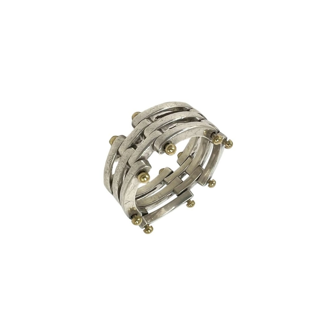 TIFFANY&Co. Tiffany Vintage Gate Ring, Sterling Silver 925, 18K Gold, Accessory, 60443 (1 of 13)