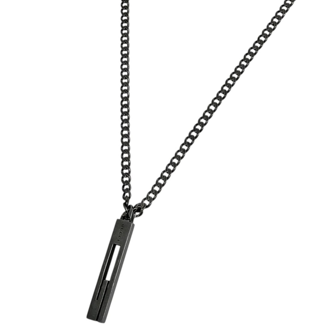 Gucci necklace, sterling silver (925), black, for women.
