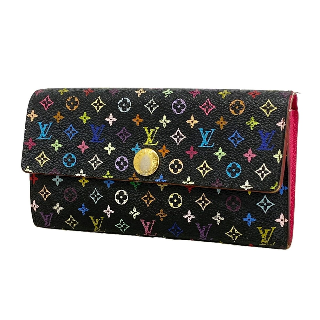 Louis Vuitton Monogram Multicolor Portefeuille Sarah Long Wallet M93747 Noir Grenade (Women's)