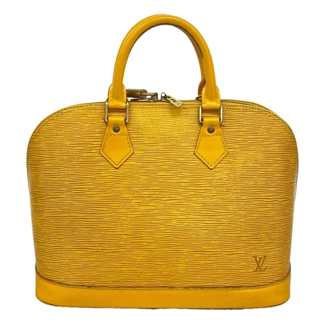 Louis Vuitton Alma Epi Handbag M52149 Jaune (Women's)