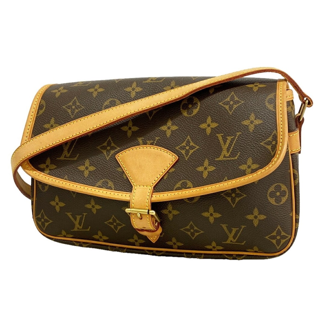 Louis Vuitton Monogram Sologne Shoulder Bag M42250 Brown Women's