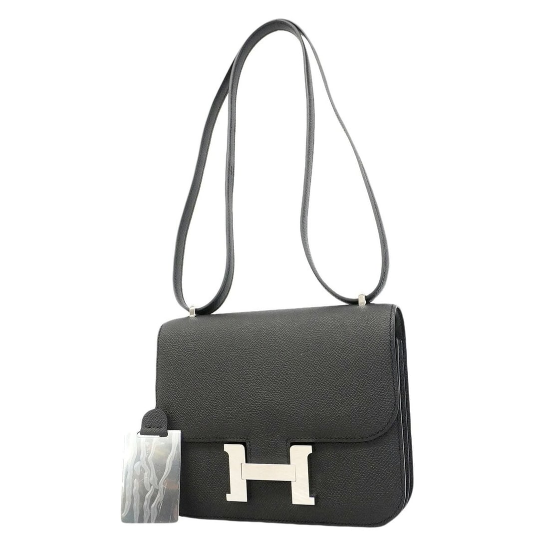 Hermes Constance Mini Shoulder Bag, Veau Epsom Leather, Black, K Stamp, Women's, P3358795: --- Catalog ---Category: SizeSize (HxWxD): 15.5cm x 17cm x 9cm / 6.1'' x 6.69'' x 3.54''Category: DesignType: Shoulder bagColor: BlackGender: WomenMaterial: Epsom leather , Leather Hardware Color: Sil