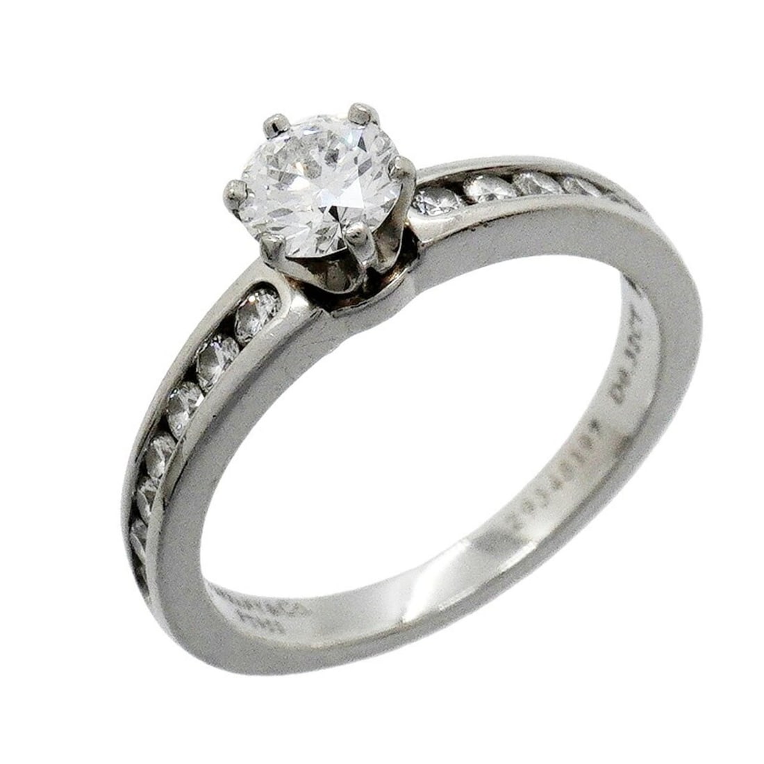Tiffany & Co. Solitaire Ring, Channel Setting, Pt950 Platinum, 0.32ct Diamond, Size 6.5 (Women's): --- Catalog ---Category: SizeJP Size: 6.5US Size: 3.5Category: DesignType: Band ringStone: DiamondGender: WomenMaterial: Platinum 950Category: GeneralBrand: Tiffany--- Item List ---Section: ConditionR