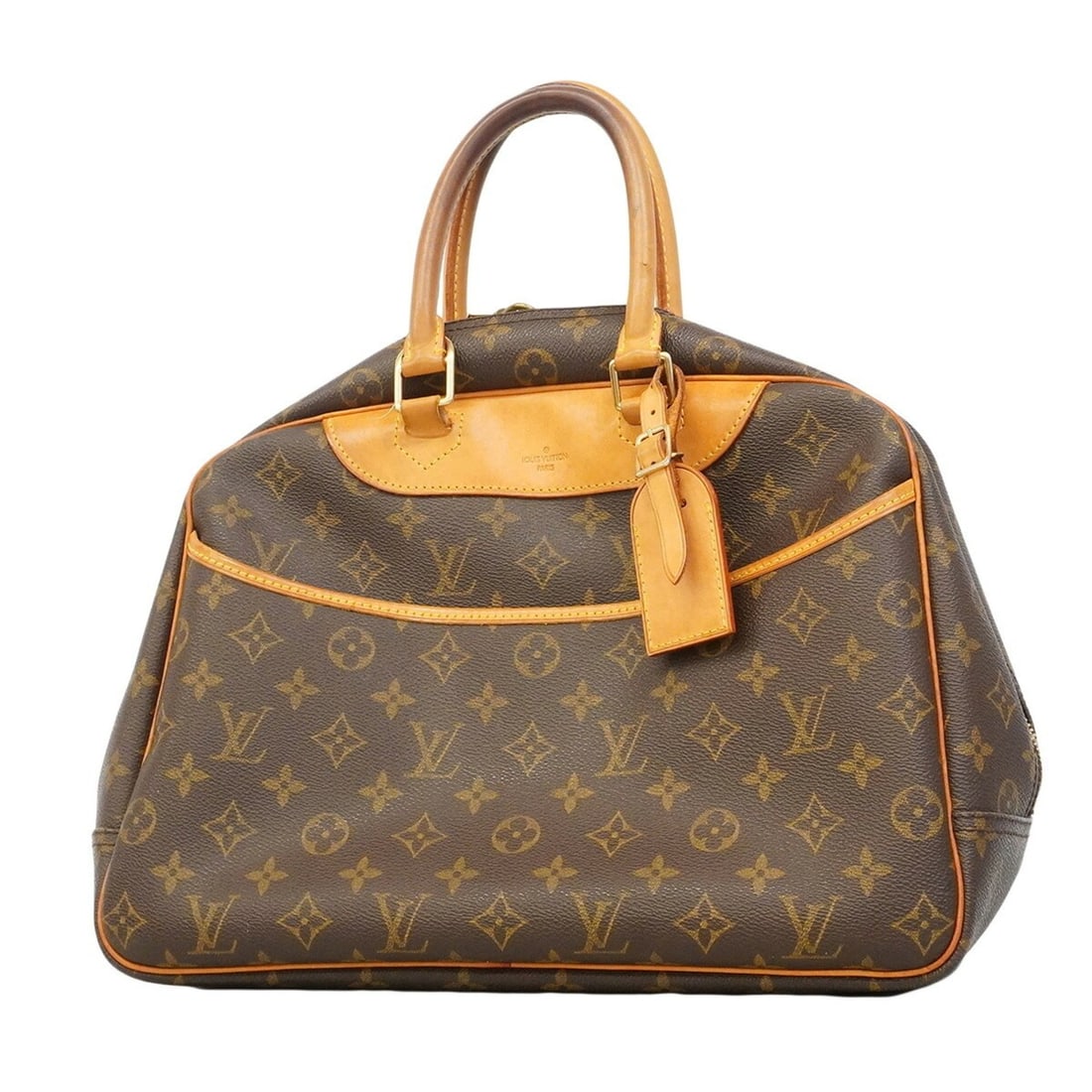 Louis Vuitton Monogram Deauville Handbag M47270 Brown Women's