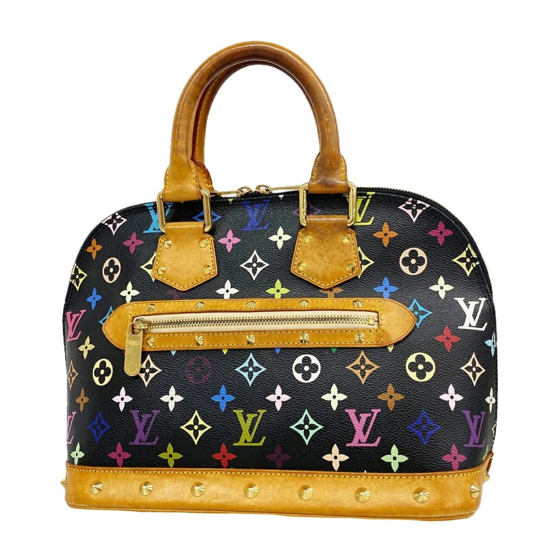 Louis Vuitton Alma Monogram Multicolor Handbag M92646 Noir (Women's)