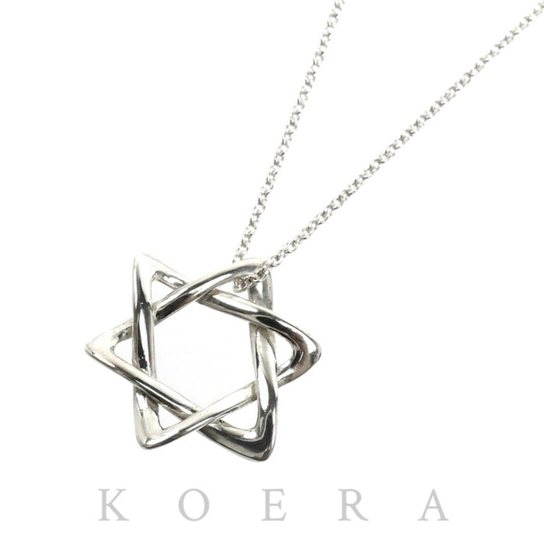 TIFFANY&Co. Tiffany & Co. Sterling Silver 925 Star of David Necklace 2.4g 44cm Women's: --- Catalog ---Category: SizePendant Size: 17.7mm x 15.9mm / 0.69'' x 0.62''Neck Circumference: 44 cm / 17.32''Category: DesignGender: WomenMaterial: Silver 925Necklace Type: NecklaceCategory: General