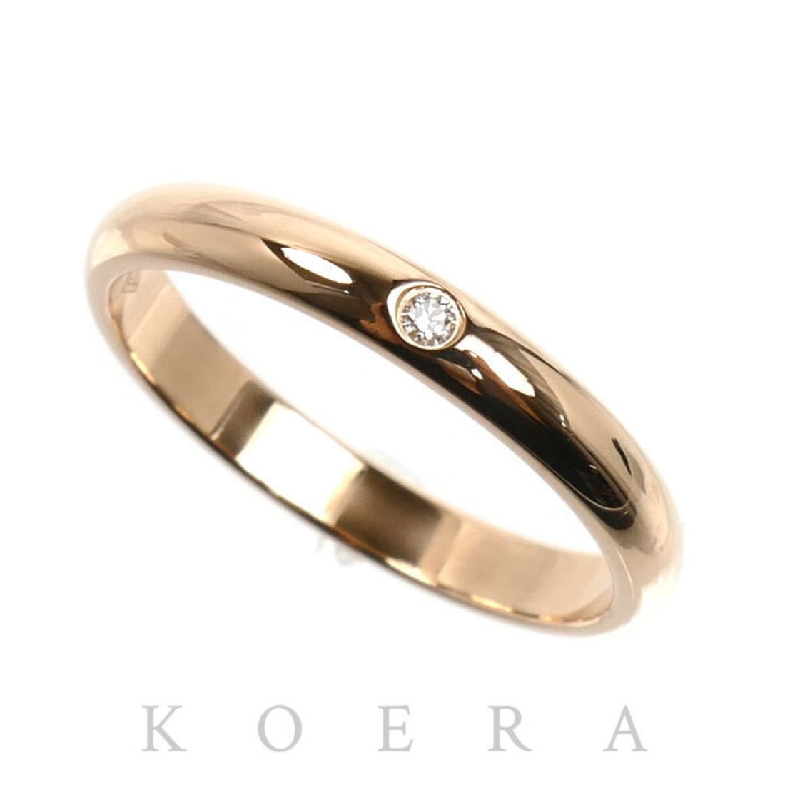 CARTIER Cartier 18KPG Pink Gold Classic Ring B4088249 Diamond 49 2.2g Women's