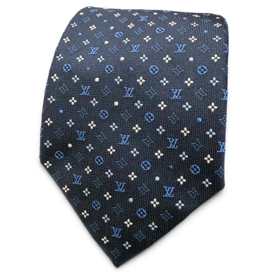 LOUIS VUITTON (Louis Vuitton) 2025 Model M76844 Monogram Gradient Dots 8cm 100% Silk Tie Dark Navy