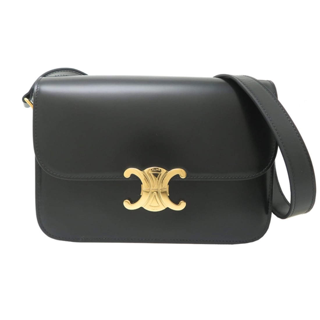Celine Women's Leather Shoulder Bag, Black