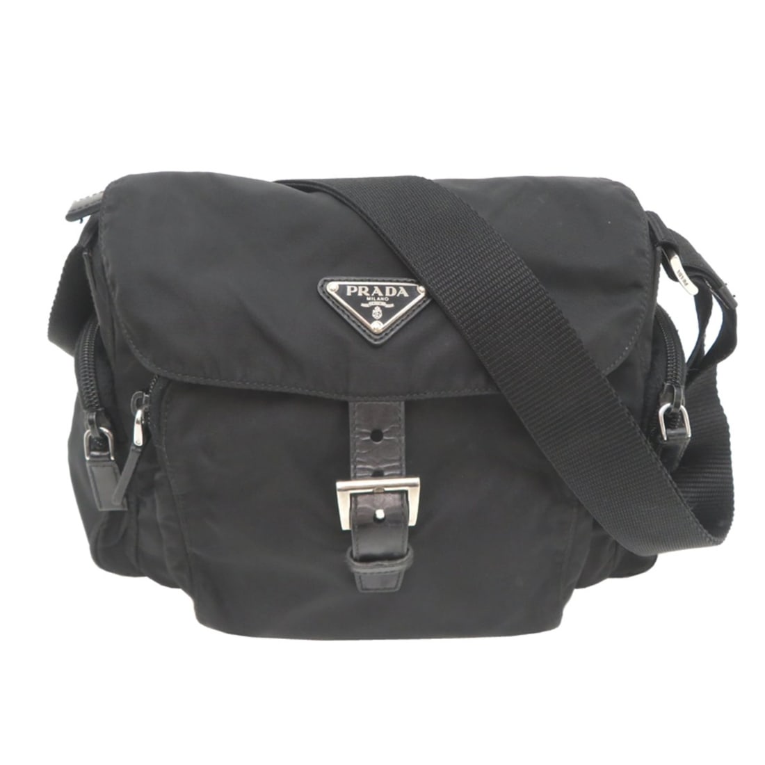 Prada Women's Shoulder Bag BT0501 Nylon Black