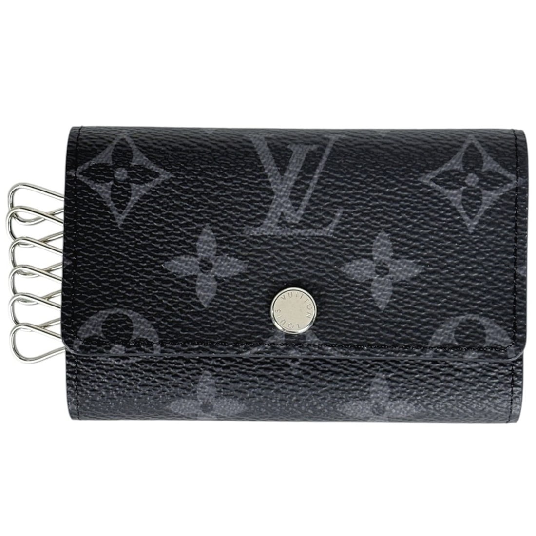 Louis Vuitton Multicles 6 Accessory Key Case, Monogram Eclipse Noir (Black), M82603, Women's