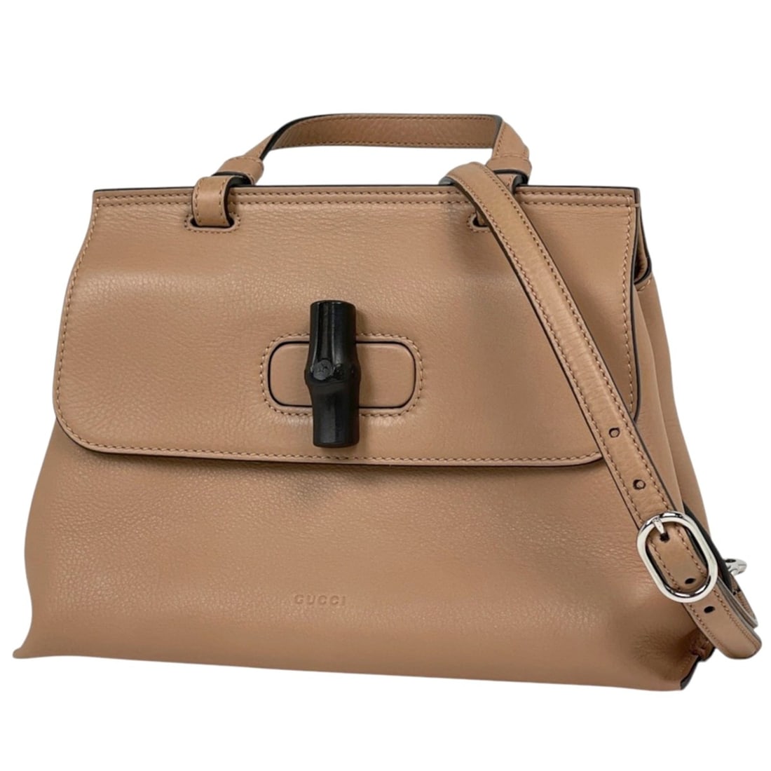 Gucci GUCCI Handbag Daily Top Handle 2WAY Leather Beige 370831 Women's