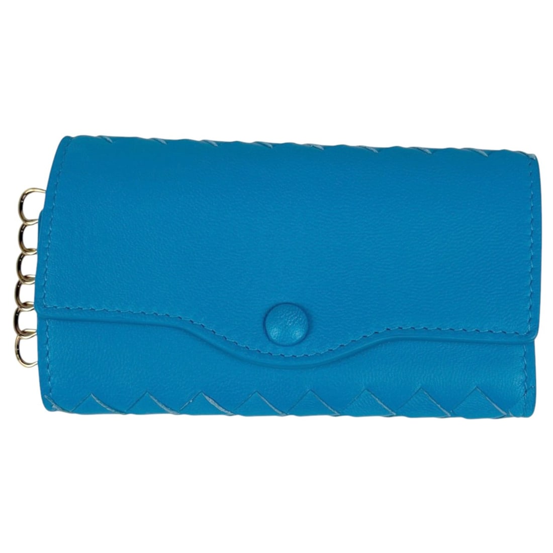 Bottega Veneta BOTTEGAVENETA Accessories/Key Case Intrecciato 6-ring Leather Blue Women's