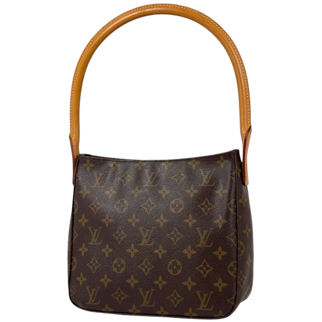 Louis Vuitton Looping MM Shoulder Bag, Monogram Brown, M51146, Women's