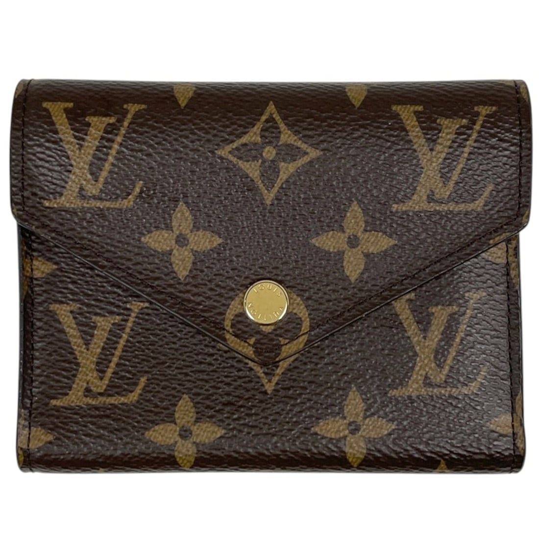 Louis Vuitton Portefeuille Victorine Tri-fold Wallet, Monogram Brown, M62472, Women's