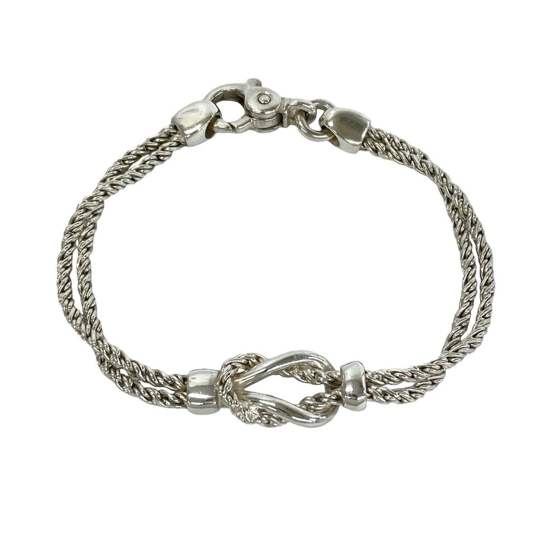 TIFFANY&Co. Tiffany Double Rope Center Knot Bracelet, Sterling Silver 925, Accessory, 94601