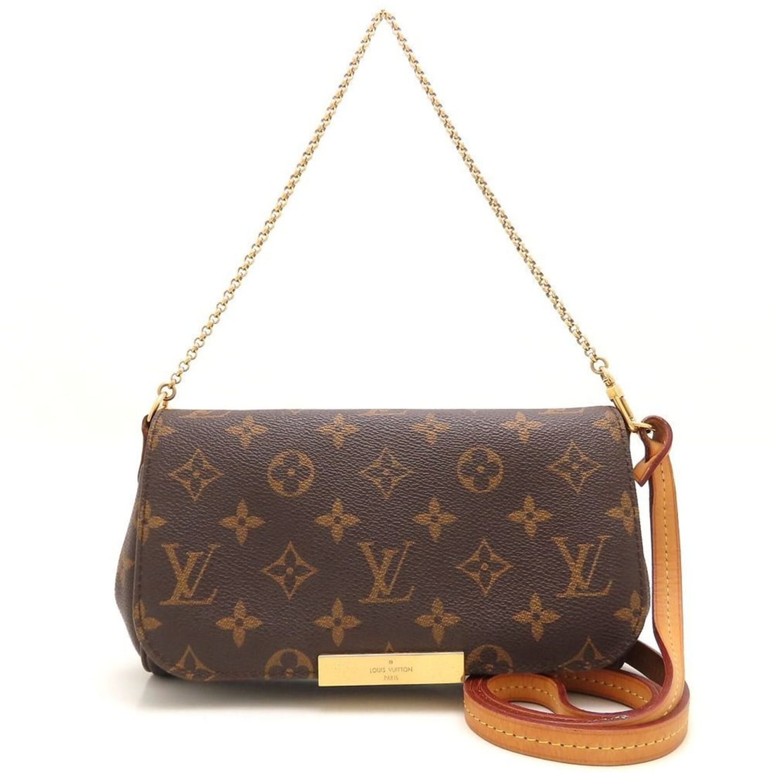 LOUIS VUITTON Louis Vuitton Monogram Favorite PM M40717 Shoulder Bag Crossbody Brown Women's 353408