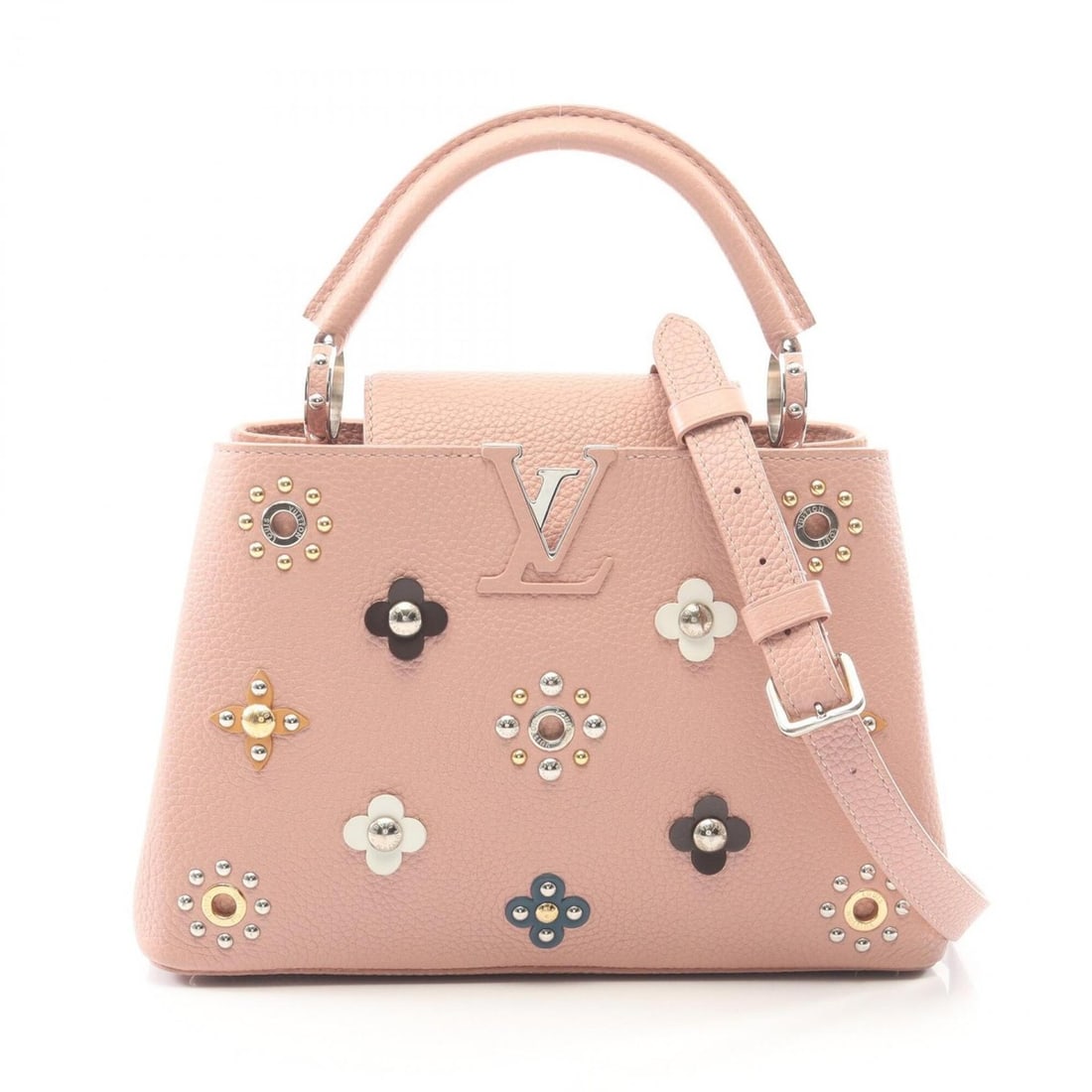 Louis Vuitton Capucines BB 2-Way Handbag, Leather, Taurillon Women's, Pink, M54310