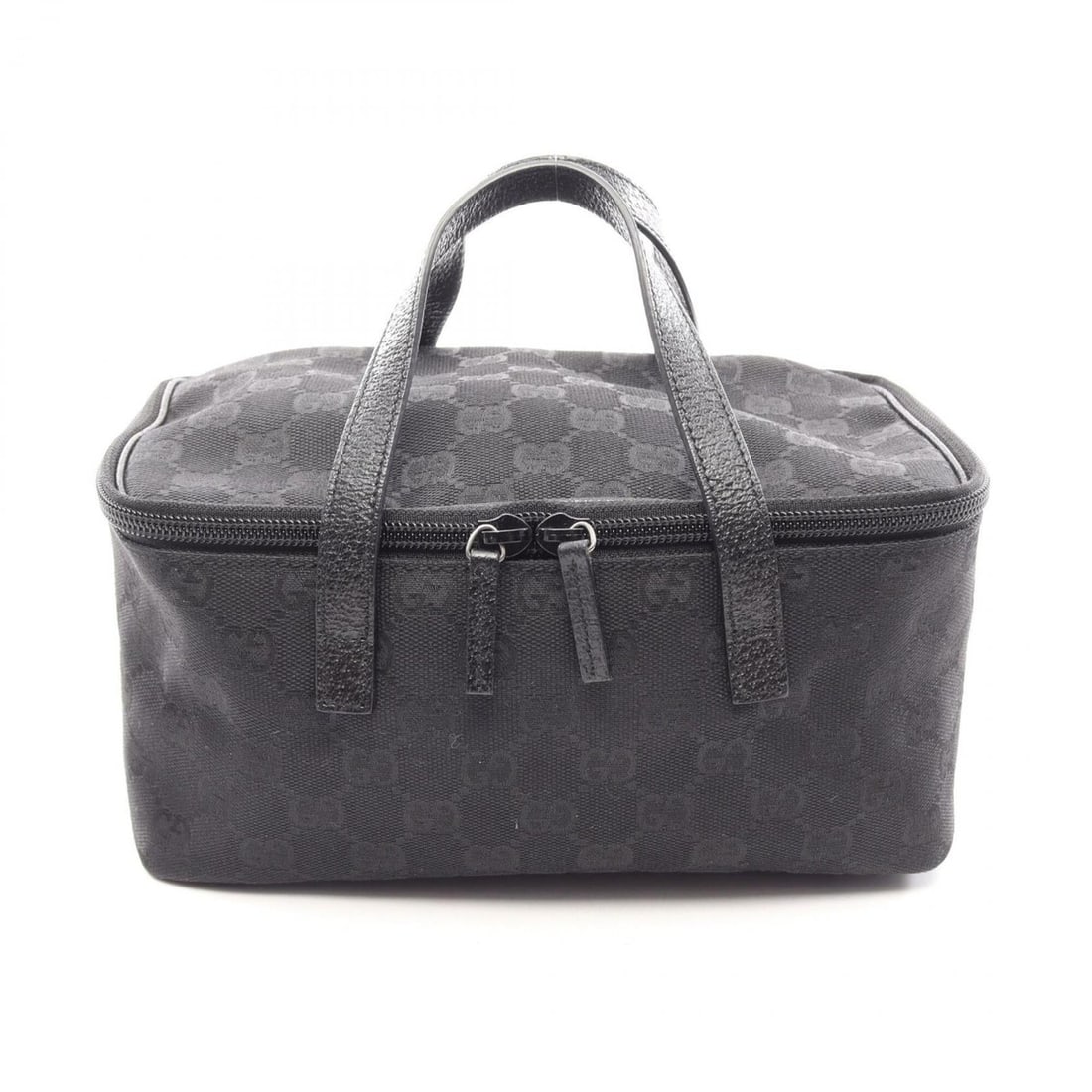 Gucci GG Canvas Handbag, and Leather, Women's, Black, Item No. 124540