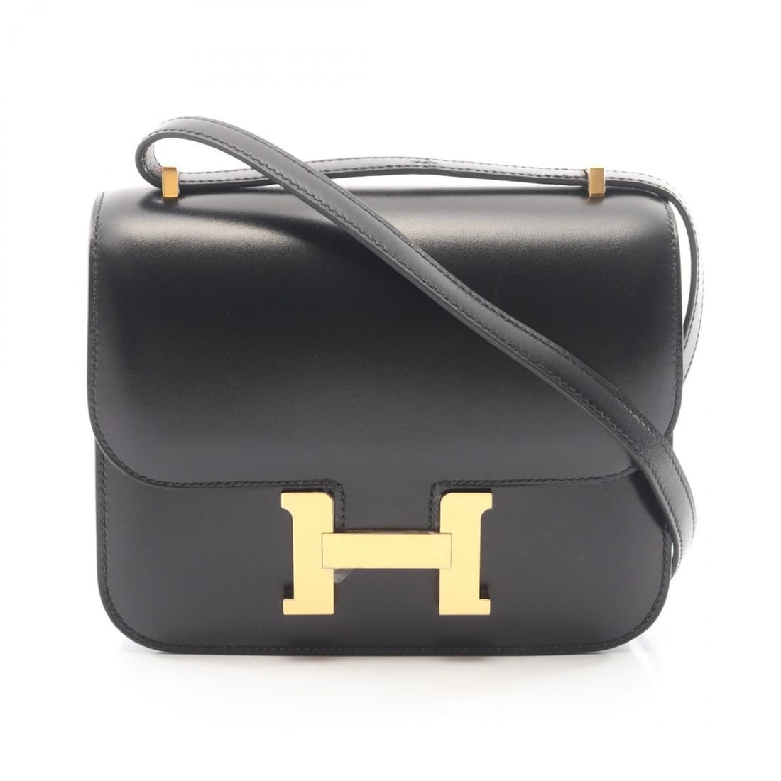Hermes Constance 3 Mini Shoulder Bag/Handbag, Calfskin (Cowhide), Box Calf Leather, Women's, Black (1 of 14)