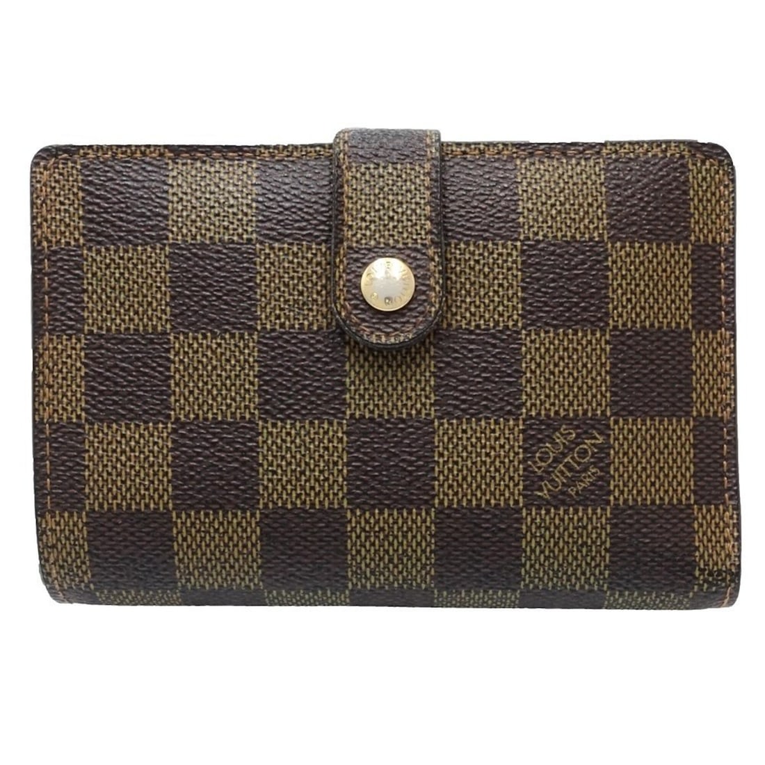 LOUIS VUITTON Louis Vuitton Damier Bi-fold Wallet N61664 Portemonnaie Billet Viennois Ebene 182176