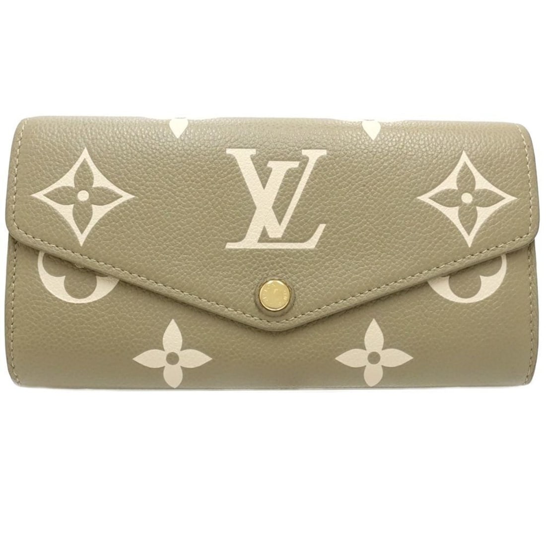 LOUIS VUITTON Louis Vuitton Monogram Empreinte Long Wallet M82516 Portefeuille Sarah NM Beige