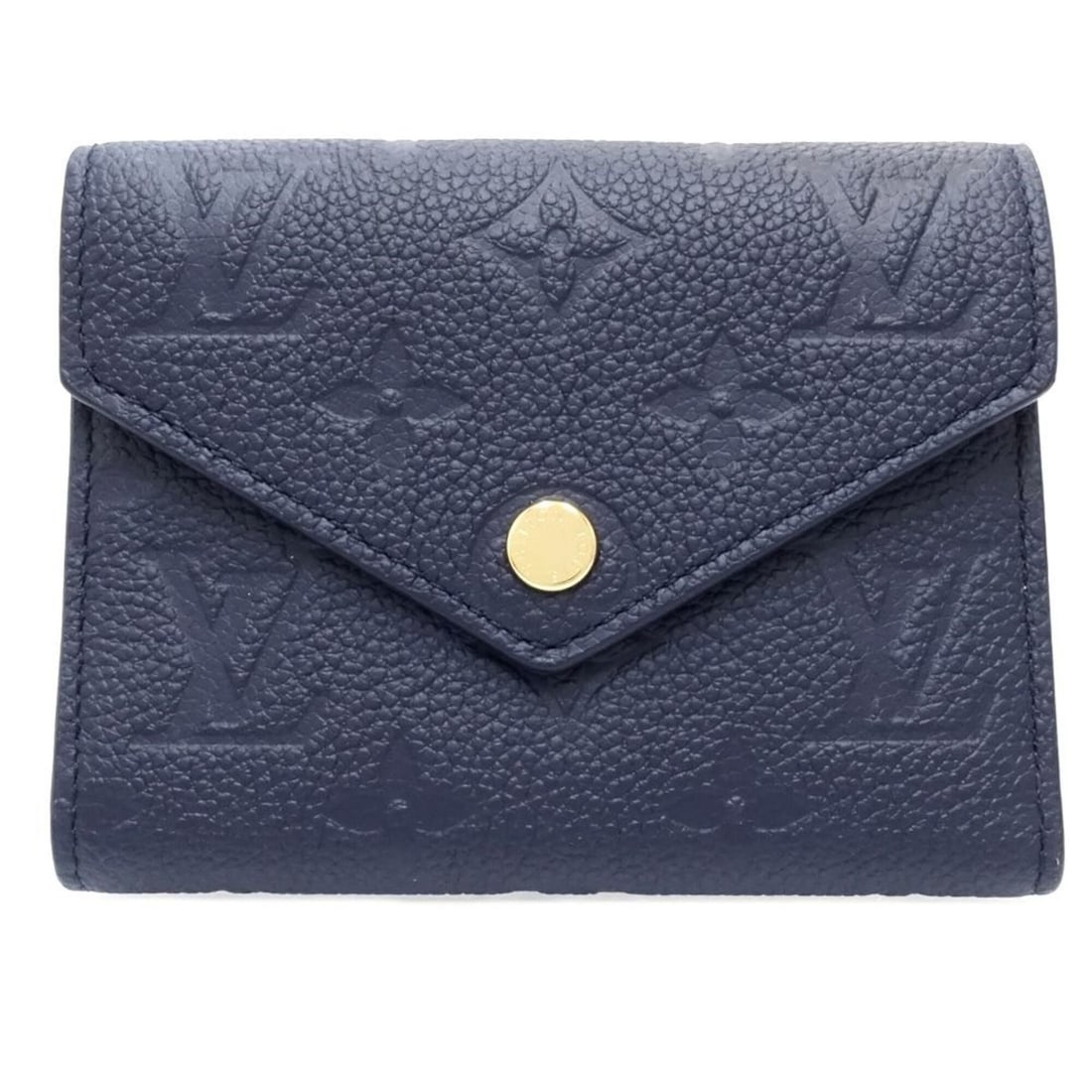 LOUIS VUITTON Louis Vuitton Monogram Empreinte Tri-fold Wallet M83590 Portefeuille Victorine Navy