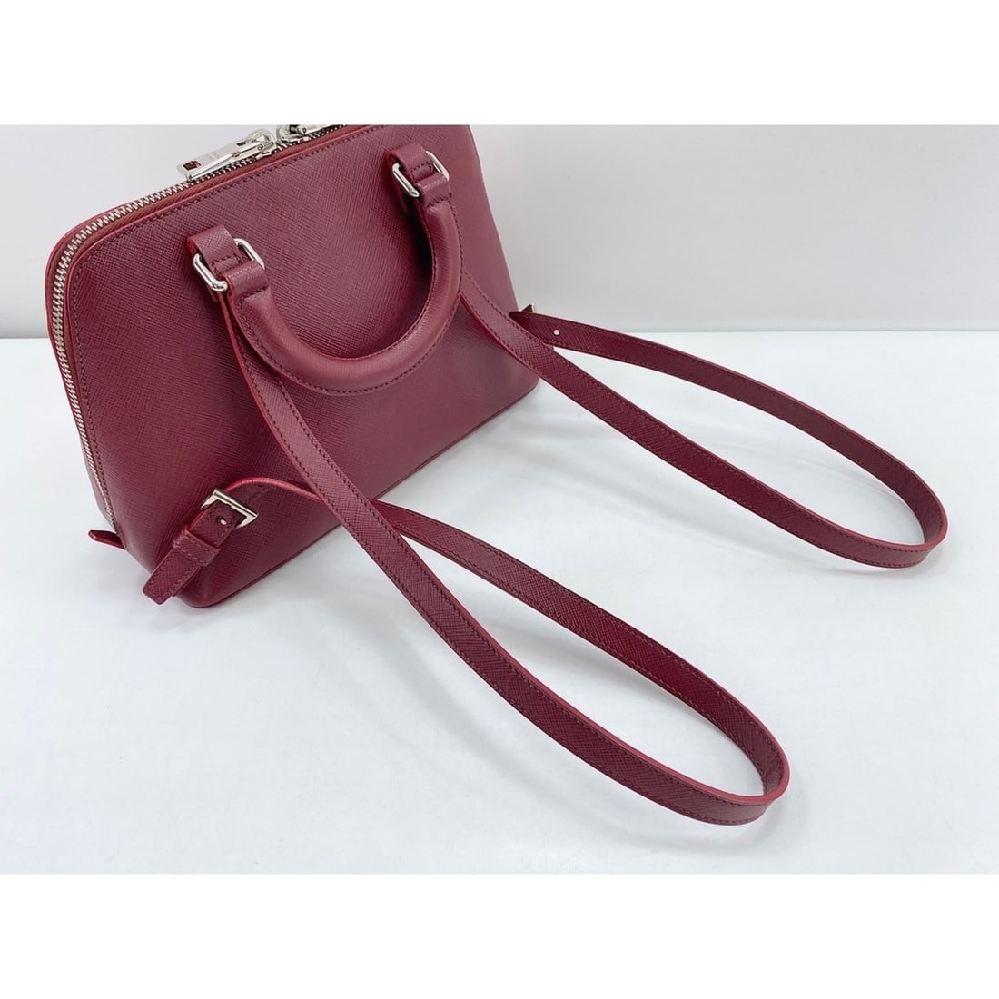 PRADA handbag, leather, red - 8