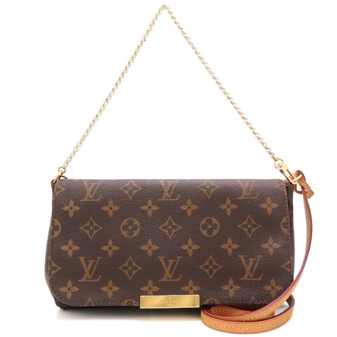 LOUIS VUITTON Louis Vuitton Monogram Favorite MM M40718 Shoulder Bag Crossbody Brown Women's 353407