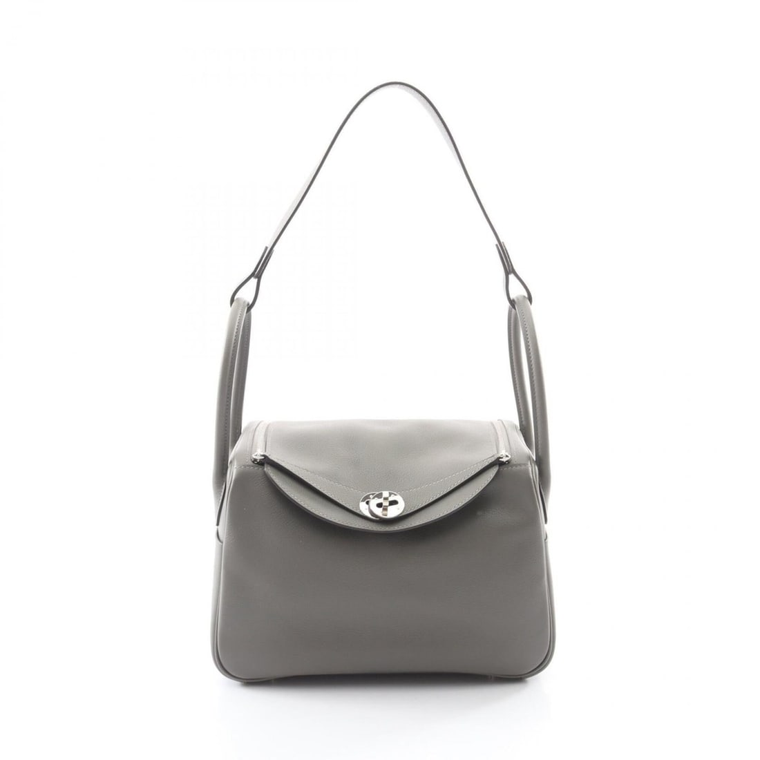 Hermes Lindy 26 Grimayer Shoulder Bag/Handbag, Evercolor, Women's, Gray: --- Catalog ---Category: SizeSize (HxWxD): 18cm x 26cm x 12.5cm / 7.08'' x 10.23'' x 4.92''Category: DesignType: Handbag, Shoulder bagColor: GrayGender: WomenMaterial: Leather Category: GeneralBrand: 
