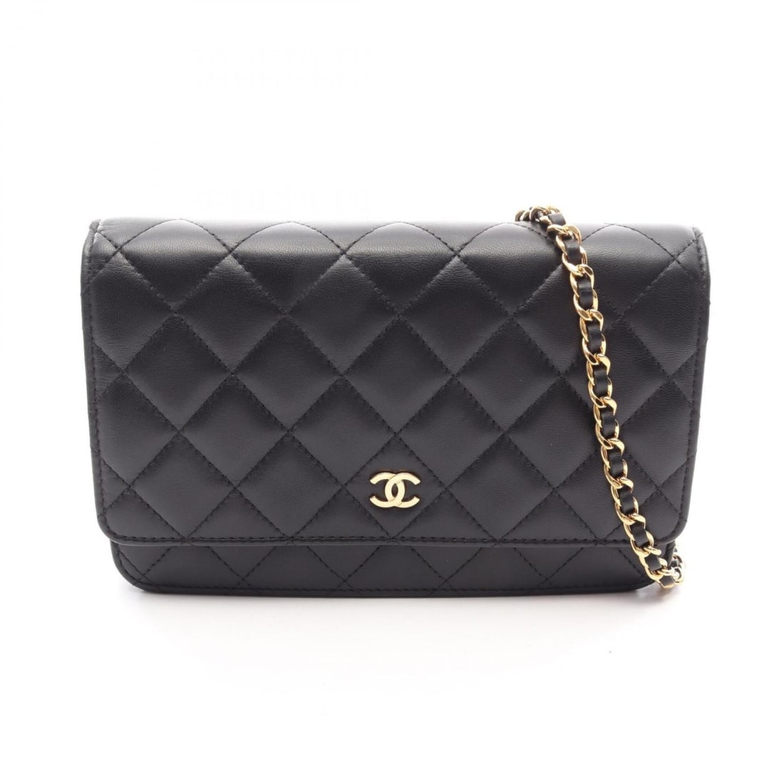 Chanel Matelassé Shoulder Bag/Handbag, Lambskin Leather, Women's, Black