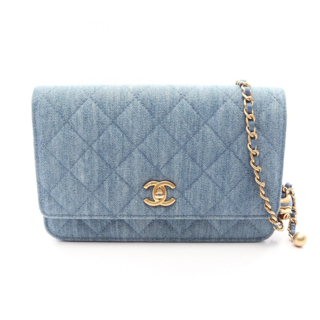 Chanel Matelassé Shoulder Bag/Handbag, Denim, Women's, Blue (AP1450)