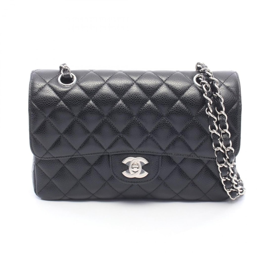 Chanel Matelassé Double Flap Shoulder Bag/Handbag, Caviar Leather (Grained Calfskin), Women's,