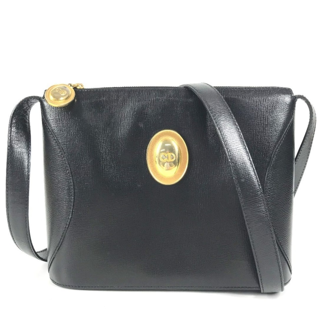 Christian Dior Dior Vintage CD Logo Bag, Crossbody Pouch, Shoulder Leather, Women's, Black: --- Catalog ---Category: SizeSize (HxWxD): 18.5cm x 24cm x 7cm / 7.28'' x 9.44'' x 2.75''Category: DesignType: Pochette, Shoulder bagColor: BlackGender: WomenMaterial: Leather Category: GeneralBrand: 