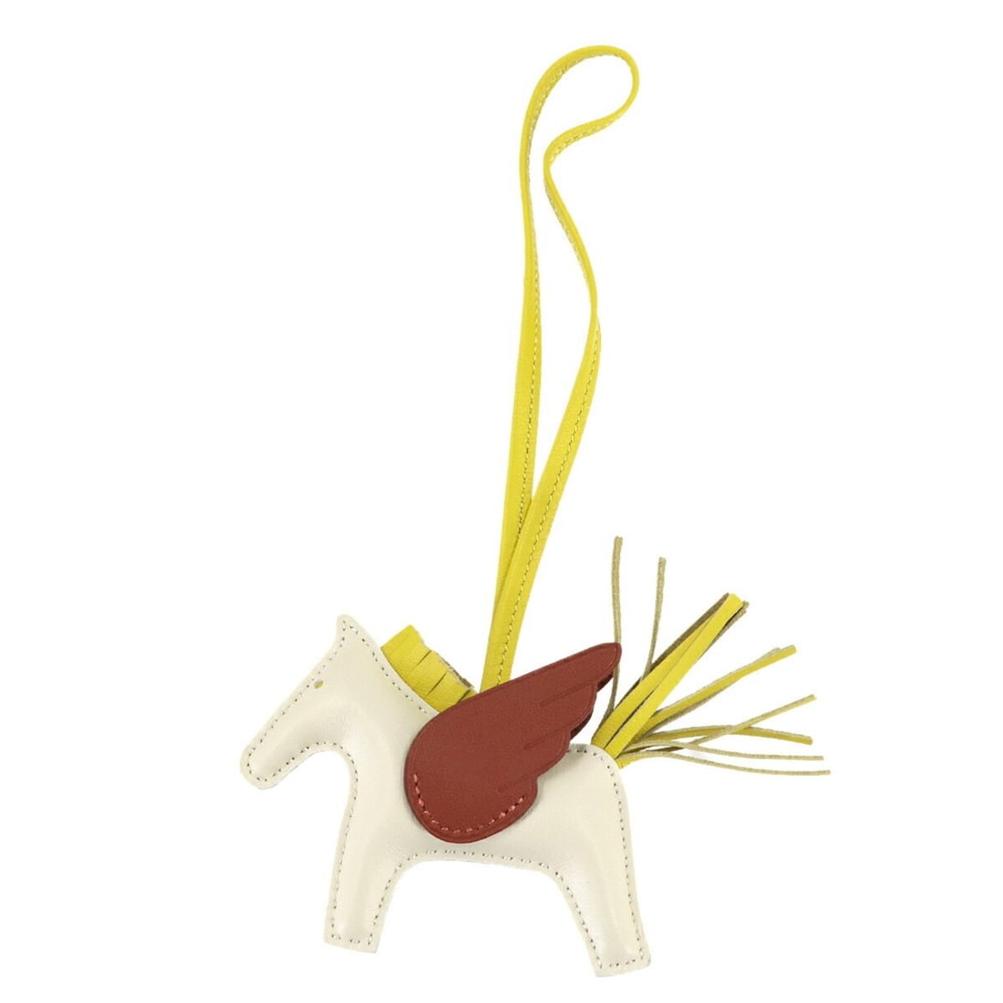 Hermes Hermès Rodeo Pegasus PM Handbag Charm, Anjou Milo, Crayon, Lime, Cuivre, Double Stamped,
