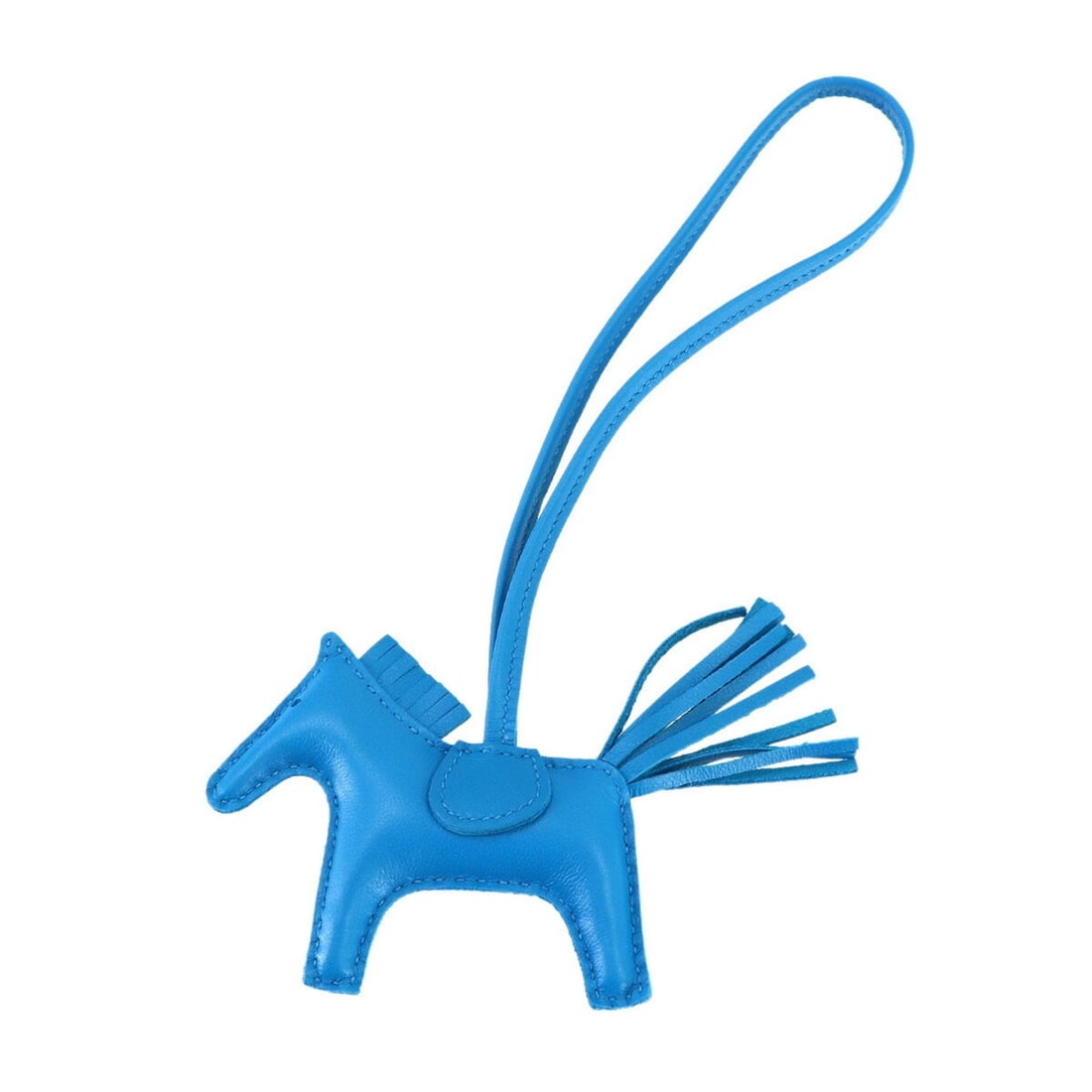 Hermes Hermès So Bleu Rodeo PM Accessory Bag Charm by Anjo Miro, Blue Zanzibar, U Stamp,