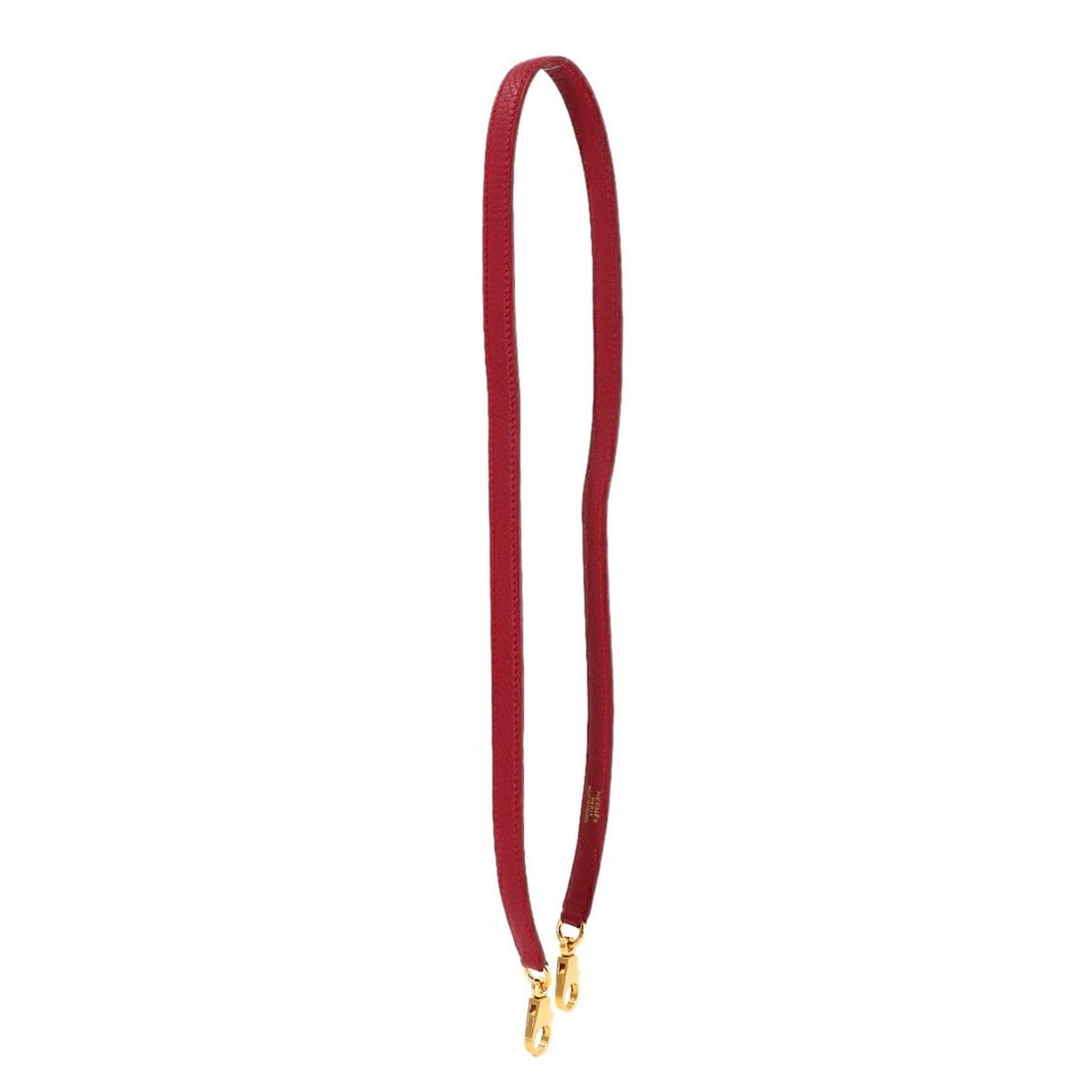 Hermes Hermès Kelly Bolide shoulder strap in Fjord Rouge vif with gold hardware and red accents.: --- Catalog ---Category: SizeSize (HxWxD): 90cm x 1.6cm / 35.43'' x 0.62''Category: DesignType: StrapColor: Red color, Rouge vifGender: WomenMaterial: Fjord leatherCategory: GeneralBrand: HermesCountr
