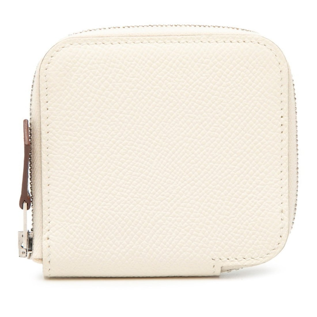 Hermès Azap Mini Silkin Wallet/Coin Case, Nata Ivory, Epsom Leather, Women's, HERMES