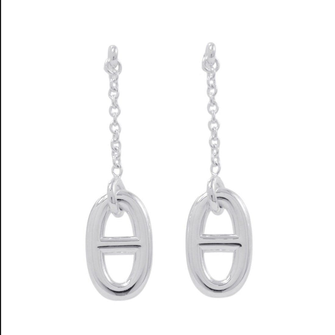 Hermes Chaine d'Ancre Farandole Earrings MM SV925 Silver HERMES: --- Catalog ---Category: SizeSize (HxWxD): 40.00mm x 10.20mm / 1.57'' x 0.40''Category: DesignType: Drop earringsColor: SilverGender: WomenMaterial: Silver 925Category: GeneralBrand: HermesCountry of 