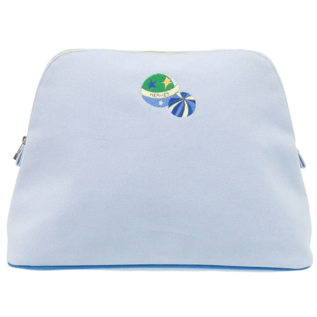 Hermès Bolide Pouch 30 GM Cotton Light Blue 1140HERMES