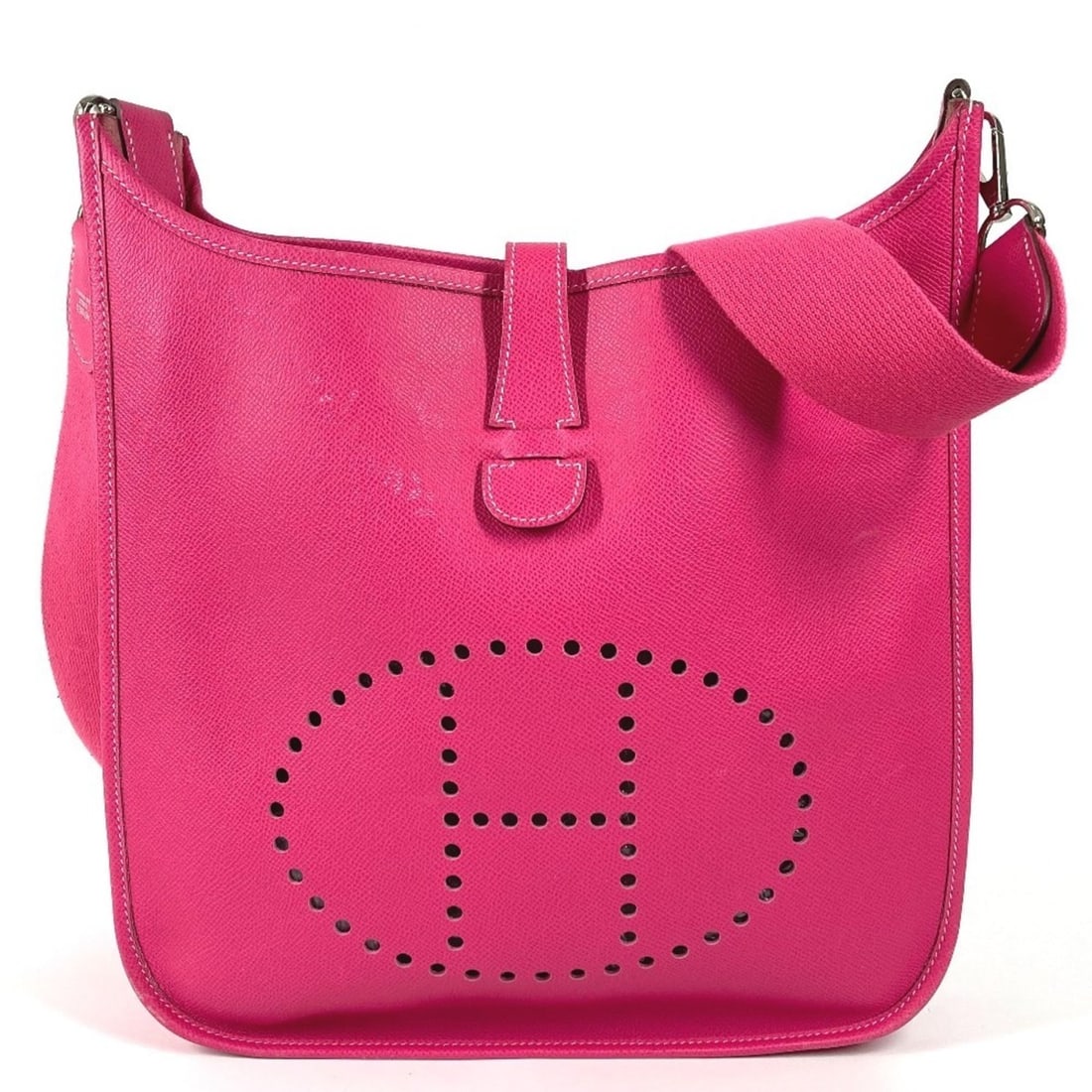 HERMES Evelyn 3 GM Crossbody Pochette Shoulder Bag, Epson, Women's, Rose, Tyrian Pink