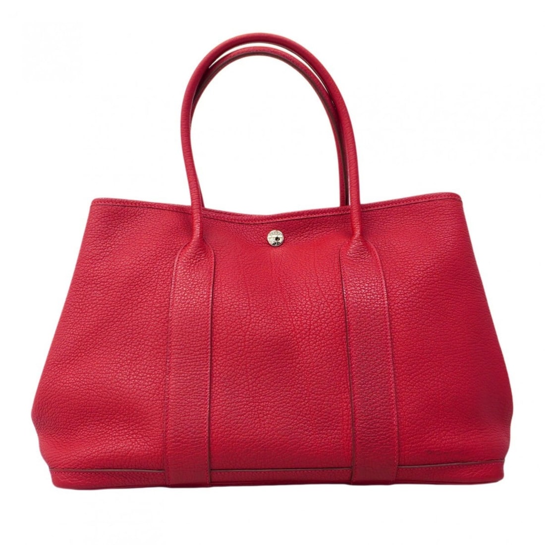Hermes Hermès Garden PM Camaieu Negonda Tote Bag with Rouge Piment X Stamp for Women: --- Catalog ---Category: SizeSize (HxWxD): 26cm x 36cm x 17cm / 10.23'' x 14.17'' x 6.69''Category: DesignType: Tote bagGender: WomenMaterial: Negonda leather Hardware Color: SilverCategory:
