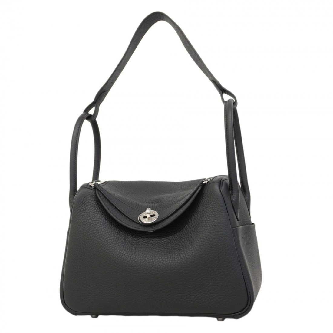 Hermes Hermès Lindy 26 Handbag in Taurillon Clemence Leather, Black, K Stamp, Women's: --- Catalog ---Category: SizeSize (HxWxD): 17.5cm x 26cm x 13cm / 6.88'' x 10.23'' x 5.11''Category: DesignType: HandbagColor: BlackGender: WomenMaterial: Taurillon clemence leather Hardware Color: