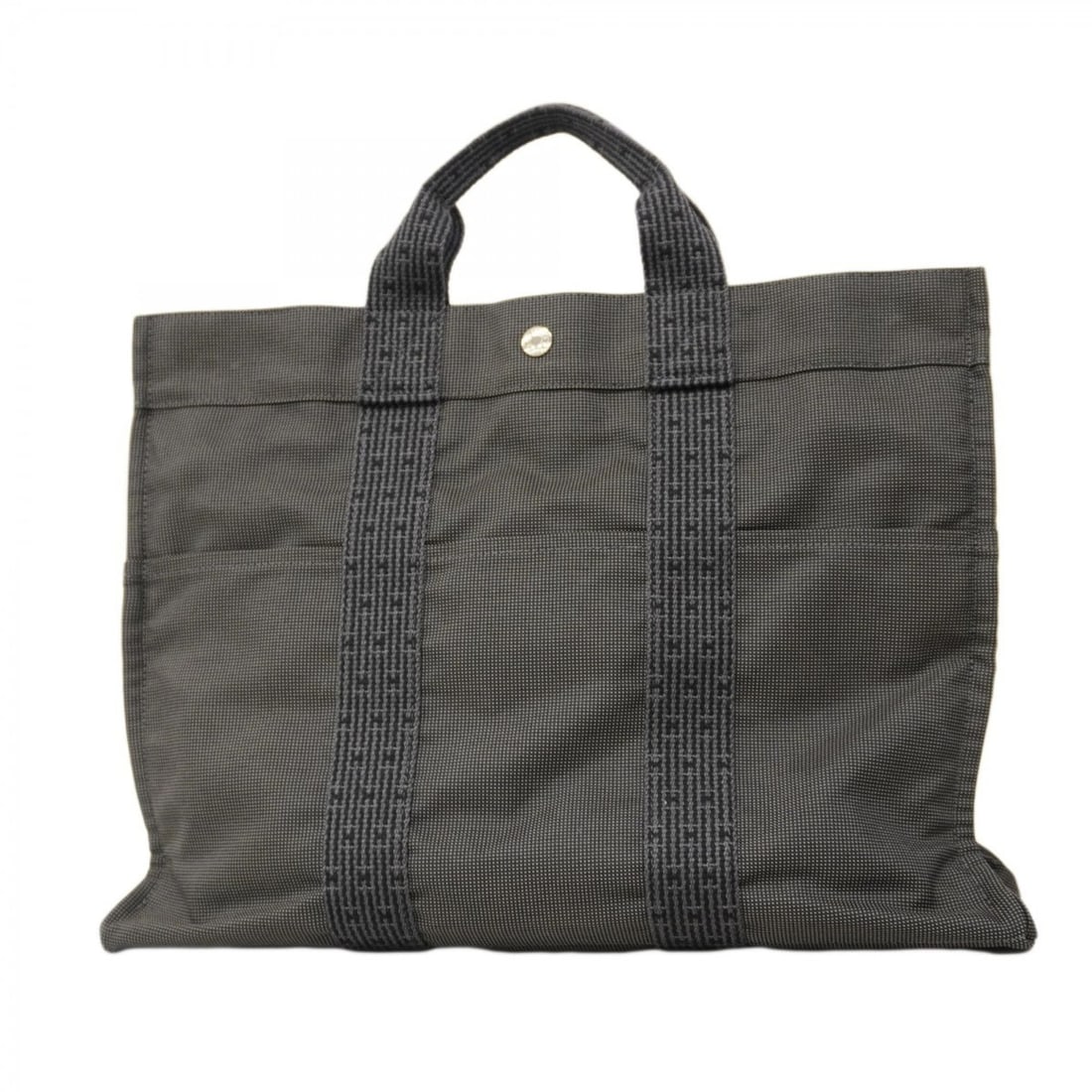 Hermes Hermès Air Line MM Tote Bag, Canvas, Gray, Men's and Women's: --- Catalog ---Category: SizeSize (HxWxD): 34cm x 42cm x 10cm / 13.38'' x 16.53'' x 3.93''Category: DesignType: Tote bagColor: GrayGender: Men,WomenMaterial: Canvas Hardware Color: SilverCategory: