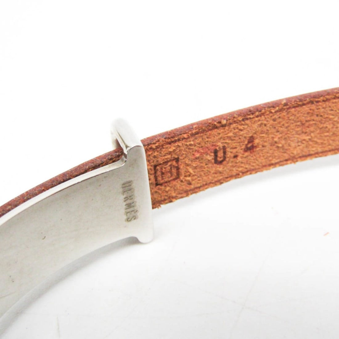 Hermes API II Choker Leather Bangle Brown - 12